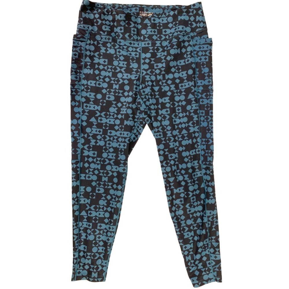 Mountain Hardwear Mountain Stretch Tight Size L Women's Blue Print Baselayer